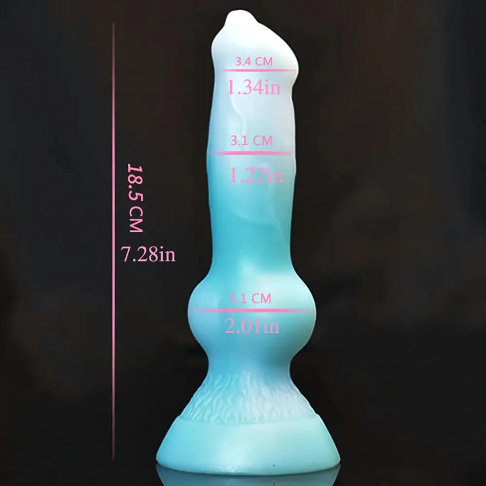 7.28in Monster Exotic Realistic Dog Silicone Soft Animal Real Dildo