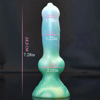 7.28in Monster Exotic Realistic Dog Silicone Soft Animal Real Dildo