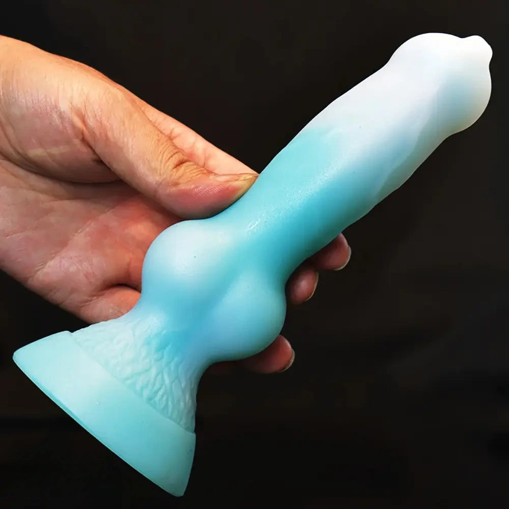 7.28in Monster Exotic Realistic Dog Silicone Soft Animal Real Dildo