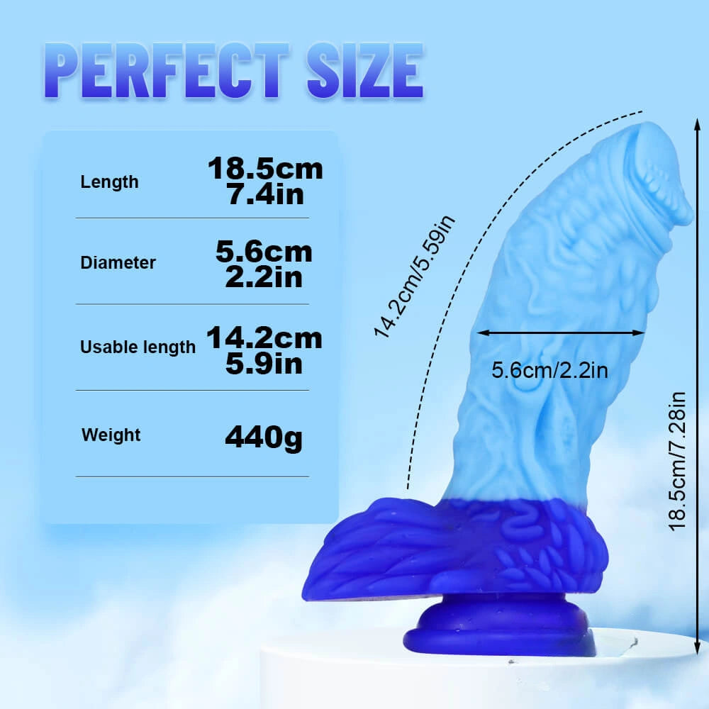 7.28in New Style Spiked Dragon Dildo Sex Toy Fantasy Sex Toy