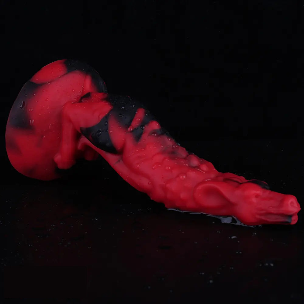 7.28in Pig Glans Silicone Soft Fantasy Dildo Adult Toy For Couples Sex