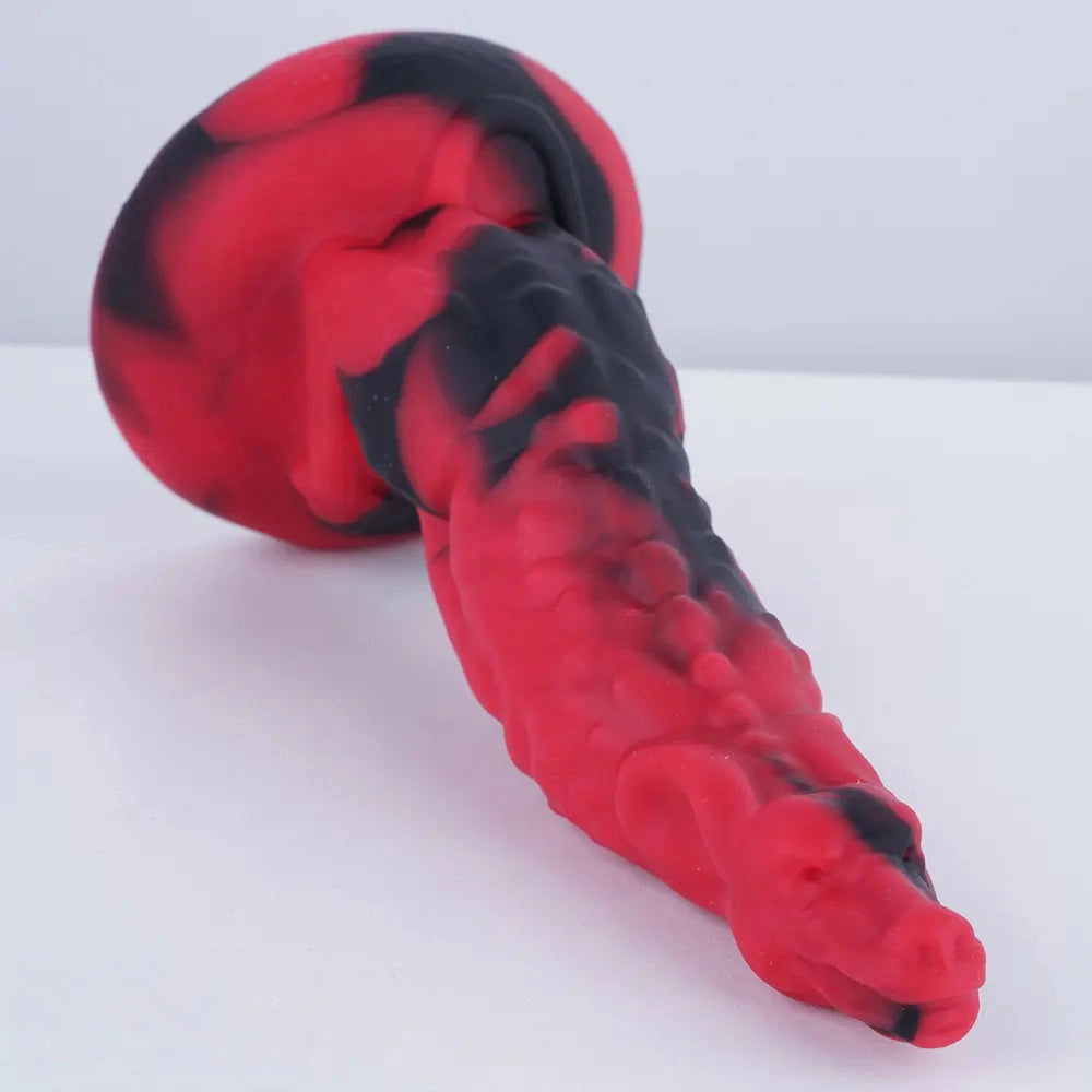 7.28in Pig Glans Silicone Soft Fantasy Dildo Adult Toy For Couples Sex