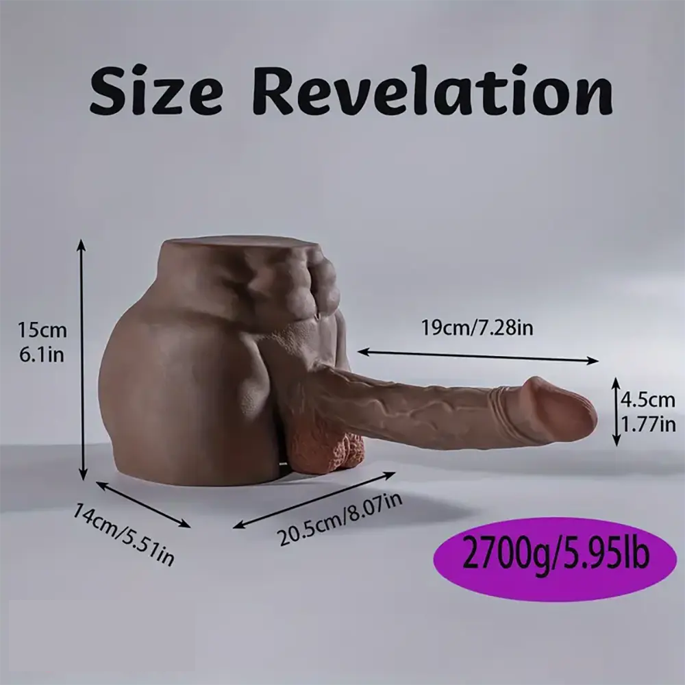 7.28in Real Dildo With 5.85lb Lifelike Body Sex Torso For Women Sex