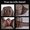 7.28in Real Dildo With 5.85lb Lifelike Body Sex Torso For Women Sex