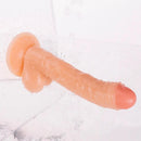 7.28in Real PVC Skin Anal Vaginal Stimulation Dildo Sex Toy For Women