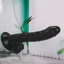 7.28in Real PVC Skin Anal Vaginal Stimulation Dildo Sex Toy For Women