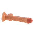 7.28in Real PVC Skin Anal Vaginal Stimulation Dildo Sex Toy For Women