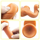 7.28in Real Touching Feeling Soft Gold Dildo For Female Masturbation
