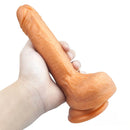 7.28in Real Touching Feeling Soft Gold Dildo For Female Masturbation