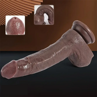 7.28in Realistic Silicone Lifelike 3D Texture Dildo For Beginners Use