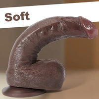 7.28in Realistic Silicone Lifelike 3D Texture Dildo For Beginners Use