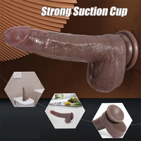 7.28in Realistic Silicone Lifelike 3D Texture Dildo For Beginners Use