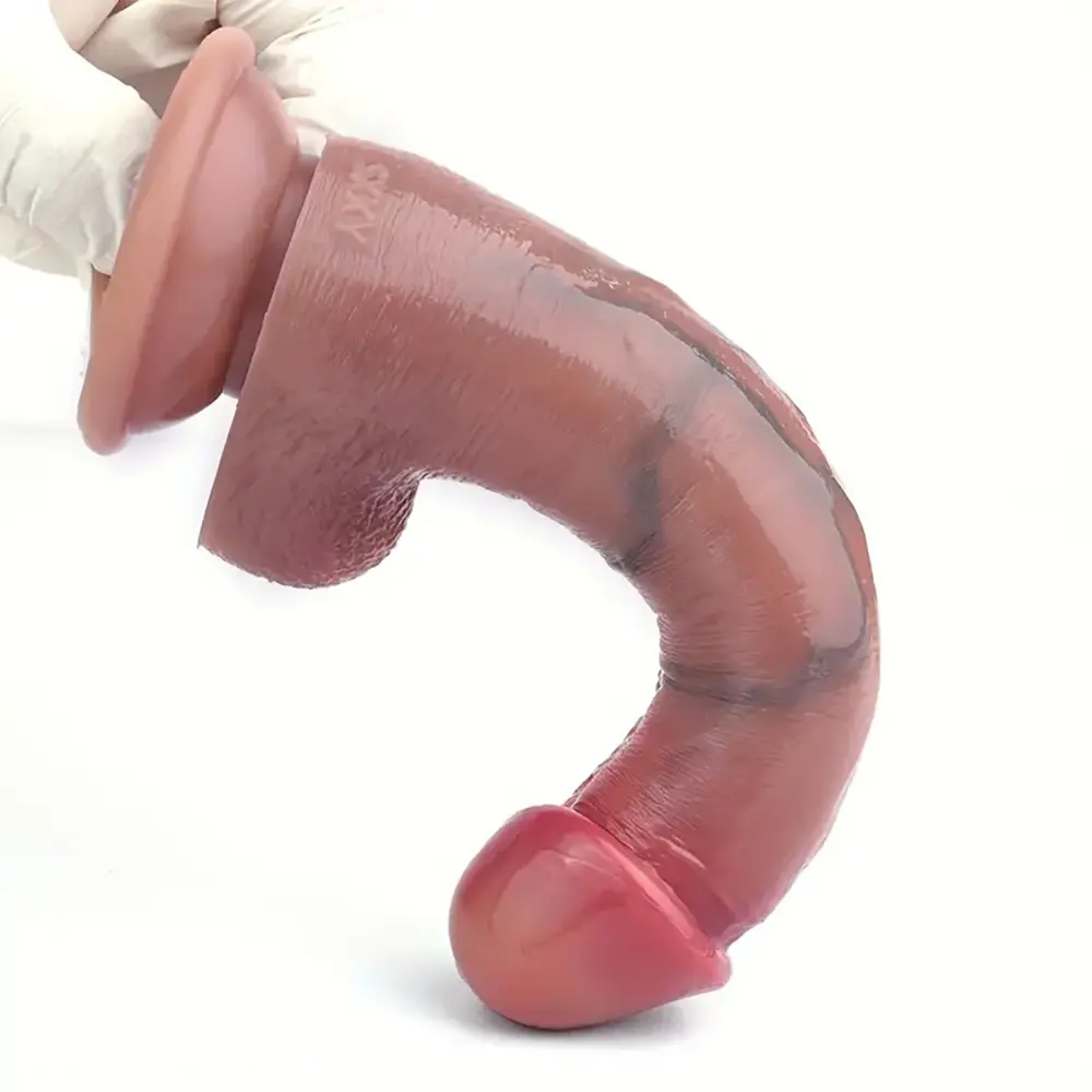 7.28in Realistic Silicone Soft Blue Veins Dildo G Spot Anal Sex Toy