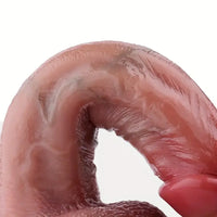 7.28in Realistic Silicone Soft Blue Veins Dildo G Spot Anal Sex Toy