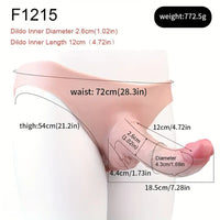 7.28in Silicone Ultra Elastic Harness Strap-On Dildo Panties Dildo