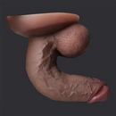 7.28in Soft Silicone Real Dildo Masturbator Penis Masturbation Sex Toy