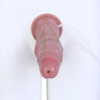 7.28in Soft Stimulated Skin 3D Venous Double Layer Squirting Strap on Dildo