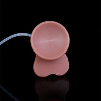 7.28in Soft Stimulated Skin 3D Venous Double Layer Squirting Strap on Dildo