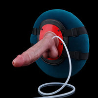 7.28in Soft Stimulated Skin 3D Venous Double Layer Squirting Strap on Dildo