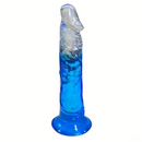 7.28in Soft TPE Clear Real Dildo For G-Spot Clitoris Stimulation Toy