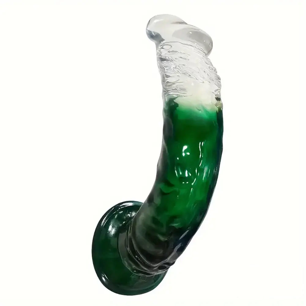 7.28in Soft TPE Clear Real Dildo For G-Spot Clitoris Stimulation Toy