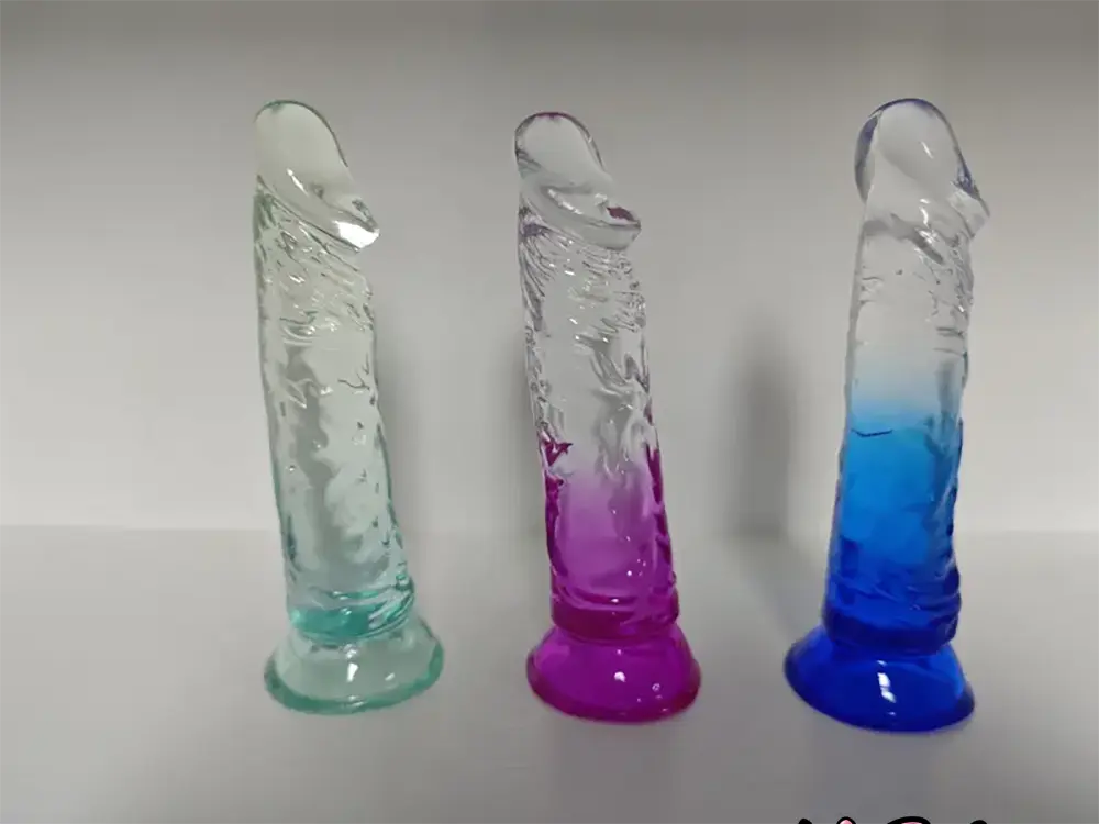 7.28in Soft TPE Clear Real Dildo For G-Spot Clitoris Stimulation Toy