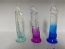 7.28in Soft TPE Clear Real Dildo For G-Spot Clitoris Stimulation Toy