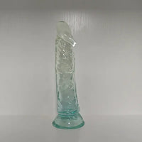 7.28in Soft TPE Clear Real Dildo For G-Spot Clitoris Stimulation Toy