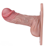 7.28in Strap on Hollow Soft Silicone Cock Cage Dildo For Chastity Cock
