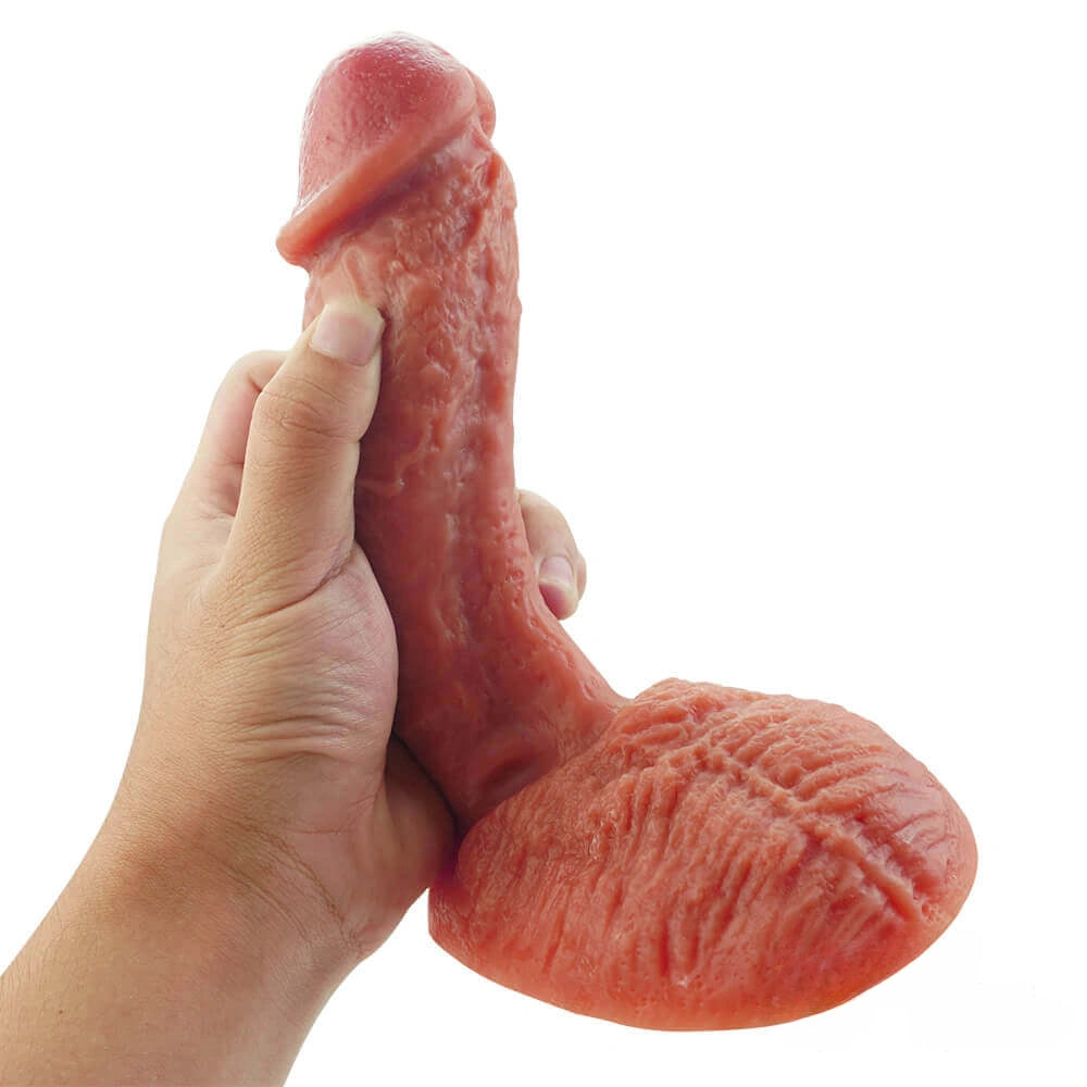 7.28in Super Strong Sucker Hands-free Playing Dildo With Smooth Texture