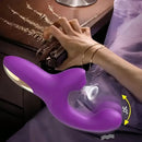 7.28in Triple Rabbit Sucking Buckle Vibrating Electric Anal Vagina Dildo