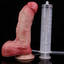 7.28in Water Spraying Liquid Silicone Double Layer Realistic Cumming Dildo