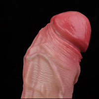7.28in Water Spraying Liquid Silicone Double Layer Realistic Cumming Dildo