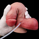 7.28in Water Spraying Liquid Silicone Double Layer Realistic Cumming Dildo