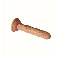 7.29in TPE Female Flesh Dildo Cock Sex Toy For Handsfree Sex Play