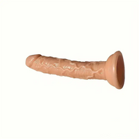 7.29in TPE Female Flesh Dildo Cock Sex Toy For Handsfree Sex Play