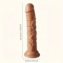 7.29in TPE Female Flesh Dildo Cock Sex Toy For Handsfree Sex Play