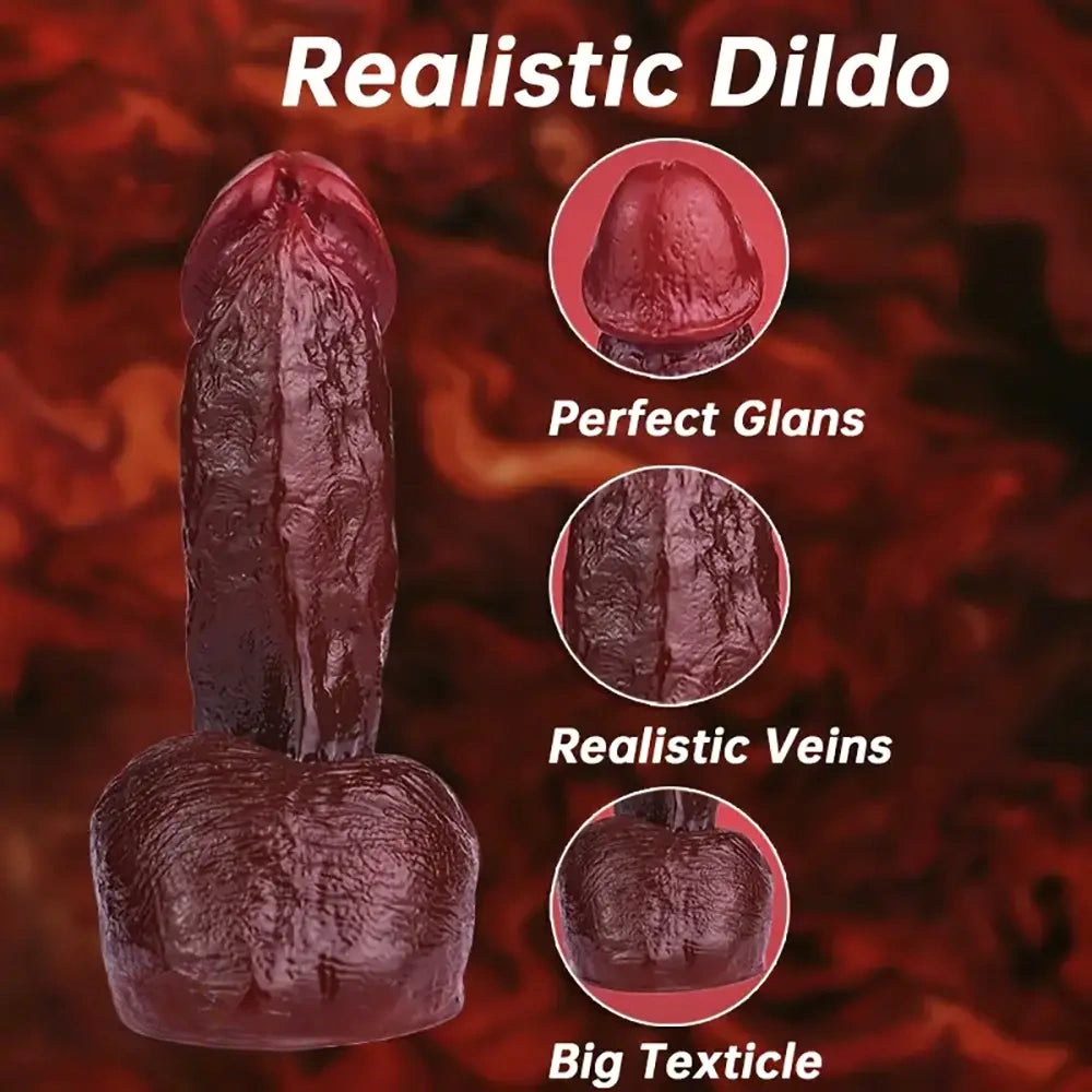 7.2in 7.3in Soft Flexible Liquid Silicone Realistic Penis Dildo Sex Toy