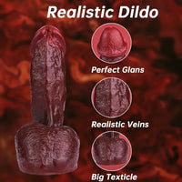 7.2in 7.3in Soft Flexible Liquid Silicone Realistic Penis Dildo Sex Toy