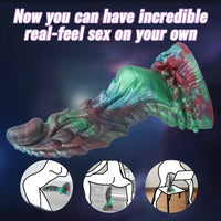 7.2in 8.34in 9.56in Silicone Soft Fantasy Dragon Monster Dildo Love Toy