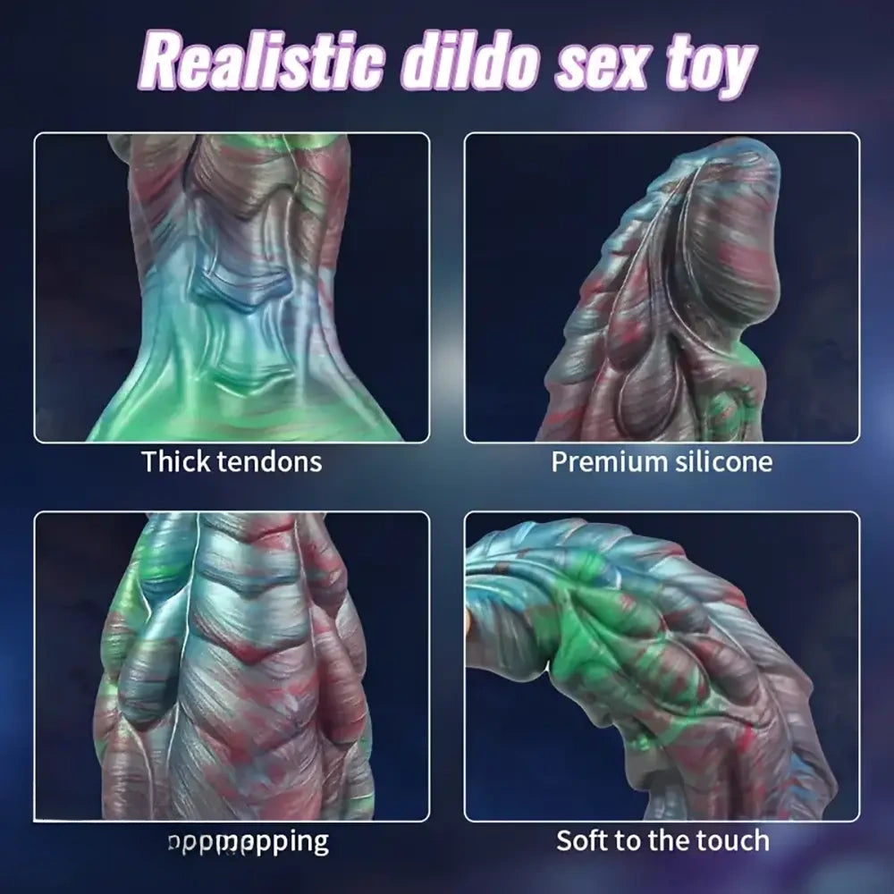 7.2in 8.34in 9.56in Silicone Soft Fantasy Dragon Monster Dildo Love Toy