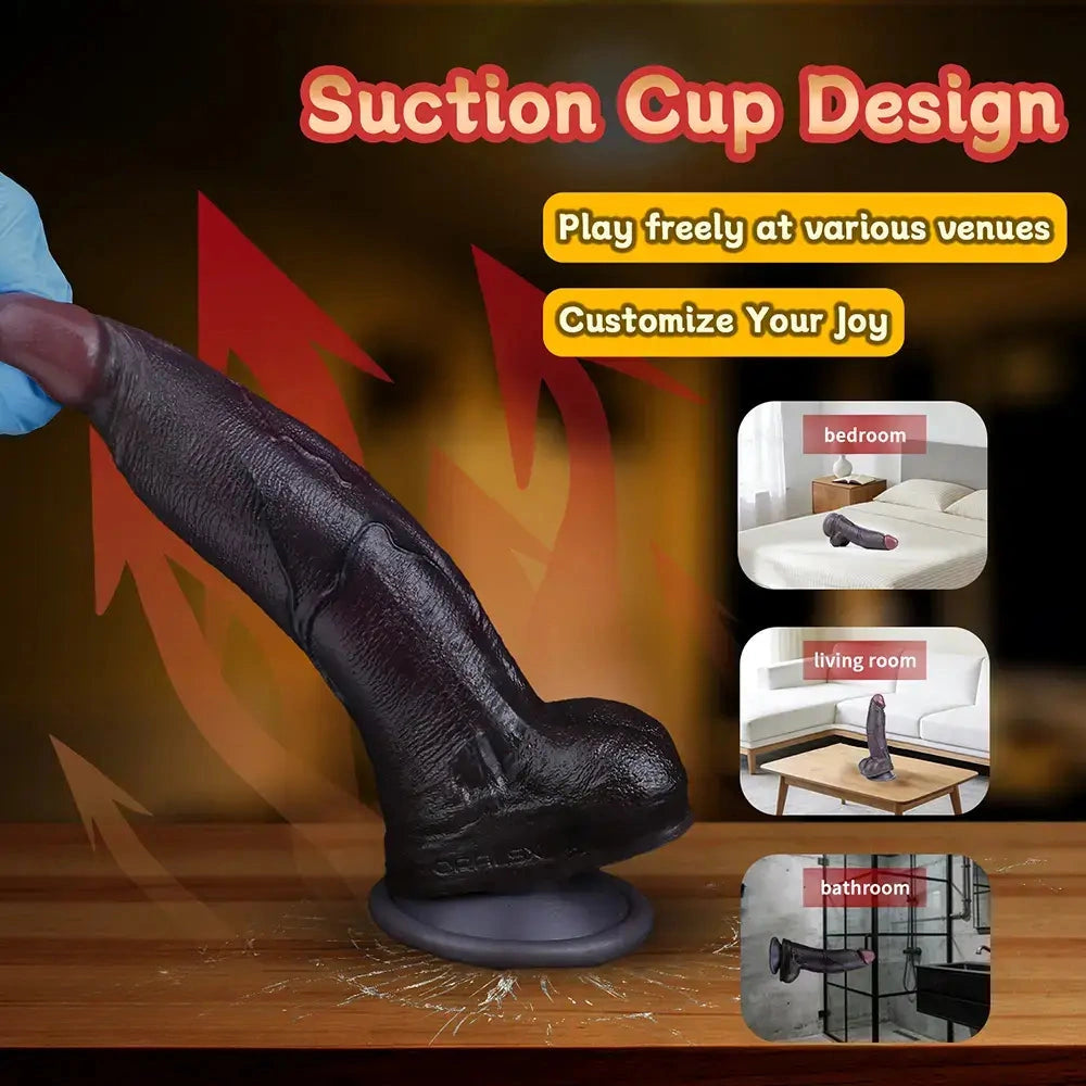 7.2in Dual Density Silicone Soft Real Dildo Ideal For Couples Boyfriend