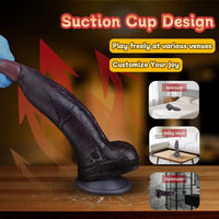 7.2in Dual Density Silicone Soft Real Dildo Ideal For Couples Boyfriend