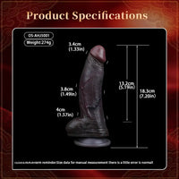 7.2in Dual Density Silicone Soft Real Dildo Ideal For Couples Boyfriend