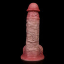 7.2in Dual Layer Liquid Silicone Dildo Soft Masturbator With Suction Base