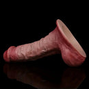 7.2in Dual Layer Liquid Silicone Dildo Soft Masturbator With Suction Base