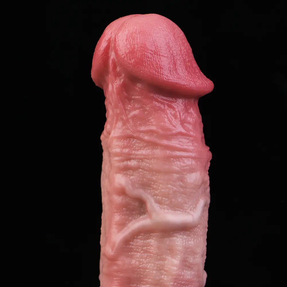 7.2in Liquid Silicone Double Layer Realistic Cumming Dildo For Ejacluting