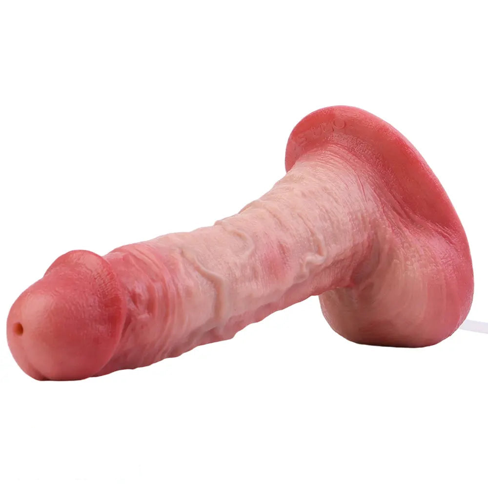 7.2in Liquid Silicone Double Layer Realistic Cumming Dildo For Ejacluting