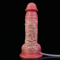 7.2in Liquid Silicone Double Layer Realistic Cumming Dildo For Ejacluting