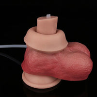 7.2in Liquid Silicone Double Layer Realistic Cumming Dildo For Ejacluting